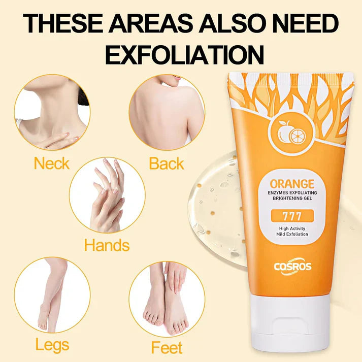 Orange Exfoliating Gel Facial Cleansing Whole Body Scrub Dead Skin Custard